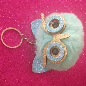 Owl Glitter Key Chain